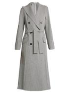 Nina Ricci Double-breasted Hound's-tooth Coat
