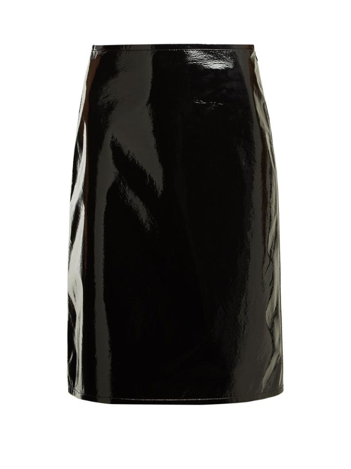 Helmut Lang Vinyl Pencil Skirt