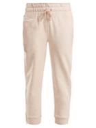 Adidas By Stella Mccartney Essential Cotton-blend Cropped Track Pants