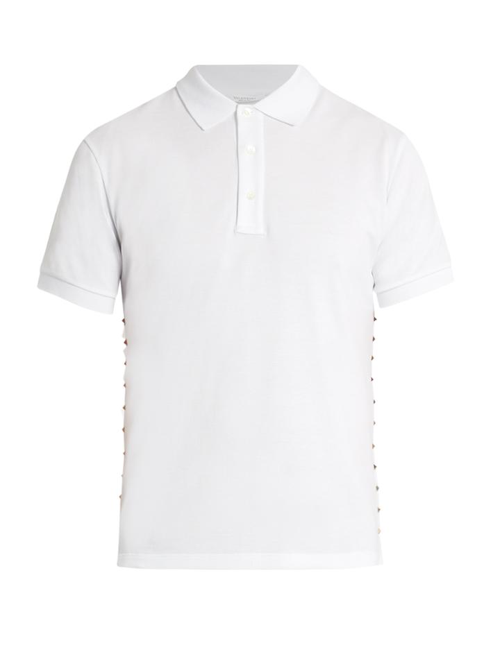 Valentino Rockstud Untitled #16 Cotton Polo Shirt