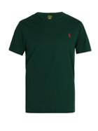 Matchesfashion.com Polo Ralph Lauren - Logo Embroidered Cotton Jersey T Shirt - Mens - Green