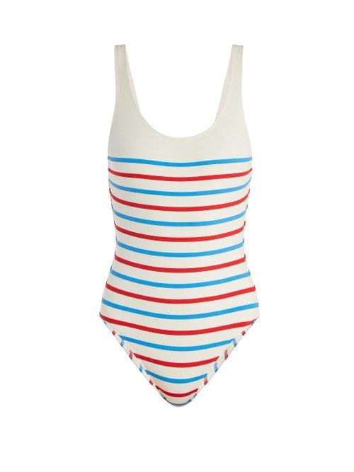 Matchesfashion.com Solid & Striped - The Anne Marie Scoop Back Swimsuit - Womens - Multi Stripe