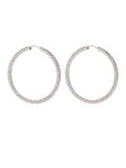 Bottega Veneta Intrecciato Oxidised Sterling-silver Hoop Earrings