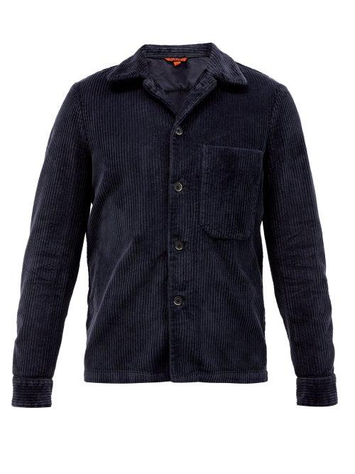 Matchesfashion.com Barena Venezia - Cedrone Cotton-corduroy Overshirt - Mens - Blue