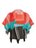 Matchesfashion.com Issey Miyake - Parrot Fringed Checked Jacket - Womens - Red Multi