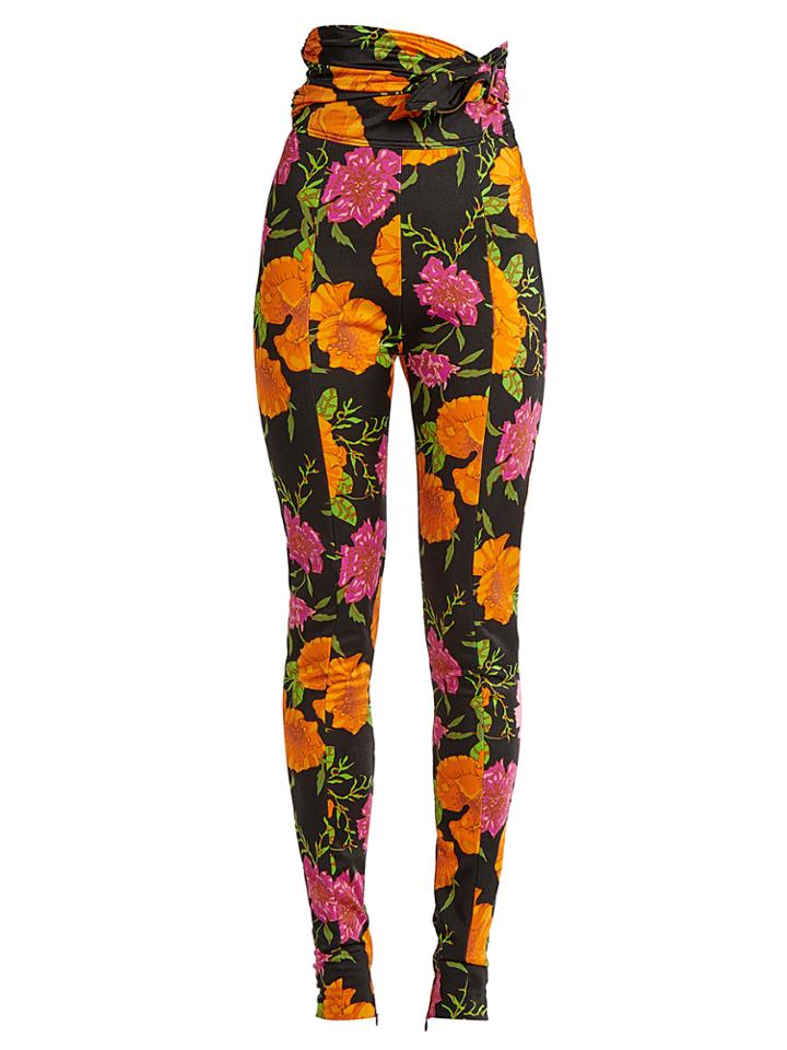 Balenciaga Floral-print High-rise Leggings