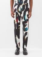 Alexander Mcqueen - Water Graffiti-print Canvas Trousers - Mens - Multi
