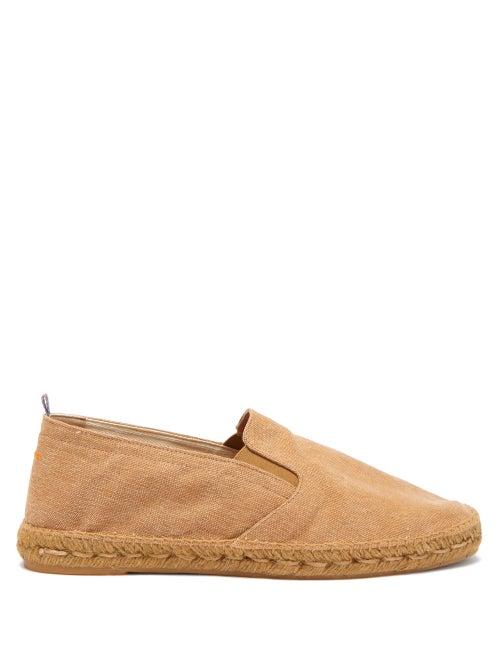 Mens Shoes Castaer - Joel Canvas Espadrilles - Mens - Light Brown