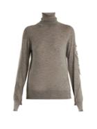 Matchesfashion.com Barrie - Thistle Roll Neck Cashmere Sweater - Womens - Grey