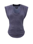 Matchesfashion.com Isabel Marant - Sowilen Structured-shoulder Cotton T-shirt - Womens - Black