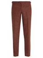 Thom Sweeney Slim-leg Wool-blend Trousers
