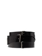 Matchesfashion.com Ann Demeulemeester - Kenya Leather Belt - Womens - Black