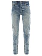 Matchesfashion.com Ksubi - Chitch Distressed Slim-leg Jeans - Mens - Light Blue