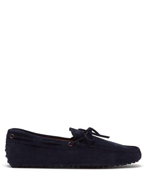 Matchesfashion.com Tod's - Gommino Suede Driving Shoes - Mens - Navy