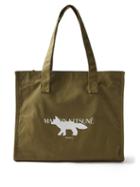 Maison Kitsun - Logo-print Canvas Tote Bag - Mens - Khaki