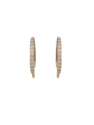 Raphaele Canot Skinny Deco Diamond, Enamel & Pink-gold Earrings