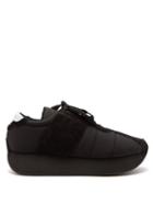 Matchesfashion.com Marni - Low Top Suede Trimmed Trainers - Mens - Black