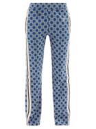 Wales Bonner - London Geometric-jacquard Jersey Track Pants - Womens - Blue Multi