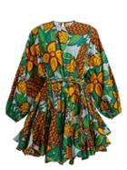 Matchesfashion.com Rhode Resort - Ella Pineapple Print Cotton Dress - Womens - Yellow Print