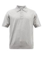 Another Aspect - Combed Organic-cotton Polo Shirt - Mens - Light Grey