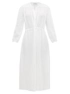 Matchesfashion.com Three Graces London - Julienne Muslin Shirt Dress - Womens - White