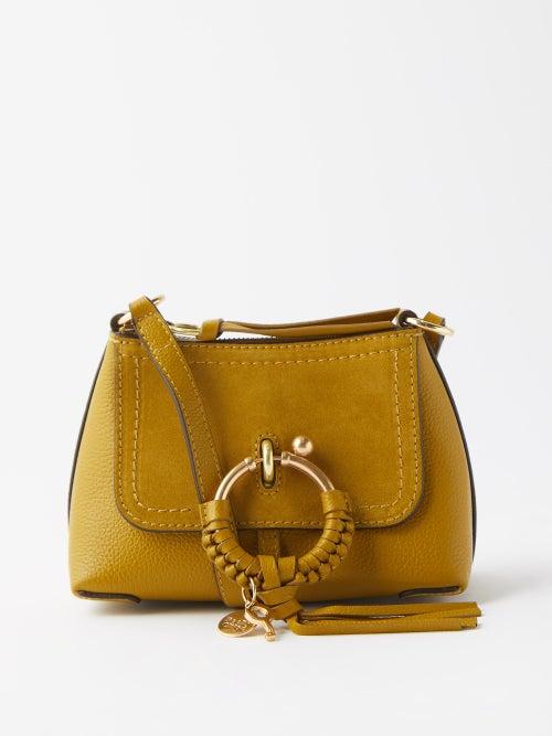 See By Chlo - Joan Mini Leather And Suede Shoulder Bag - Womens - Khaki