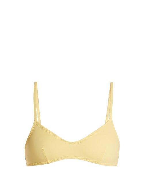 Matchesfashion.com Solid & Striped - The Cora Triangle Bikini Top - Womens - Light Yellow