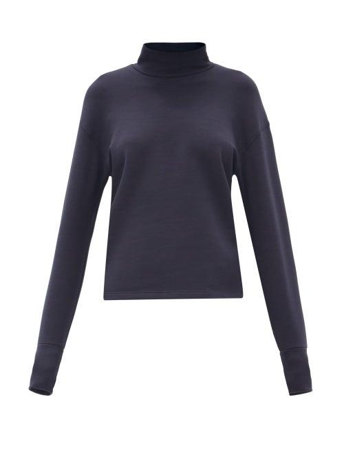 Matchesfashion.com Aztech Mountain - Kristi's Roll-neck Sweater - Womens - Navy