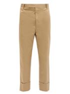 Matchesfashion.com Thom Browne - Tricolour-trim Cotton-twill Straight-leg Trousers - Mens - Beige