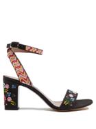 Tabitha Simmons Leticia Embroidered Linen Sandals