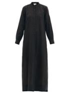 Matchesfashion.com Nili Lotan - Sandra Galabeya Cotton-voile Shirt Dress - Womens - Black