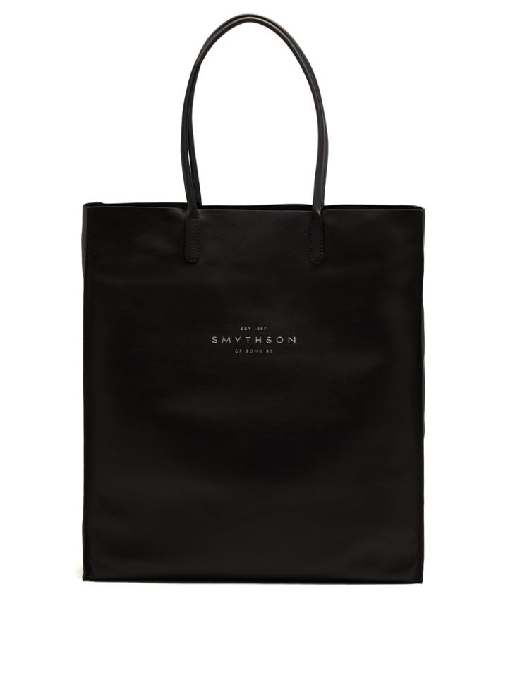 Smythson Kingly Leather Tote Bag
