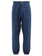 L.e.j - Drawstring-cuff Straight-leg Jeans - Mens - Blue