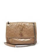 Matchesfashion.com Saint Laurent - Niki Medium Ysl-plaque Leather Shoulder Bag - Womens - Tan