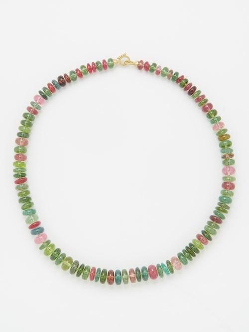 Irene Neuwirth - Gemmy Gem Tourmaline & 18kt Gold Necklace - Womens - Green Multi
