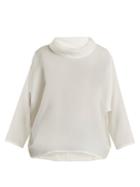 Issey Miyake Draped Round-neck Dolman-sleeve Top