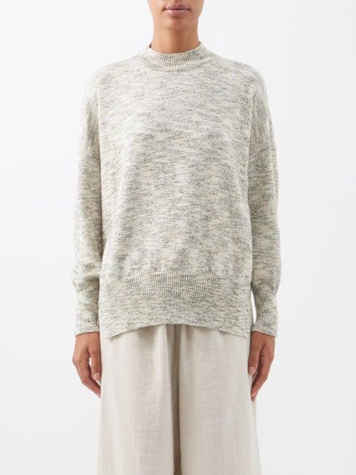 Lauren Manoogian - Mlange Wool-blend Sweater - Womens - Light Khaki