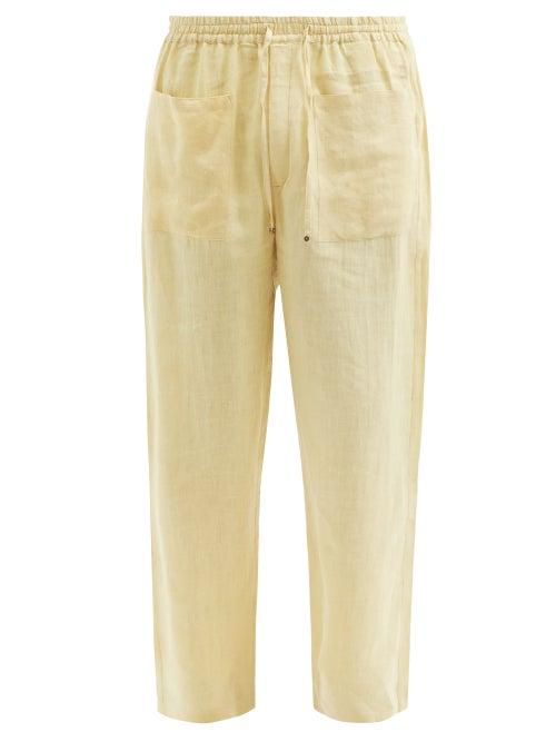Matchesfashion.com Harago - Harda Linen Wide-leg Trousers - Mens - Beige