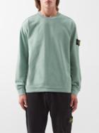 Stone Island - Garment-dyed Cotton-jersey Sweatshirt - Mens - Green