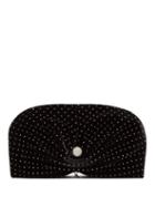 Matchesfashion.com Jimmy Choo - Vivien Embellished Velvet Clutch Bag - Womens - Black Silver
