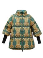 La Doublej - St. Moritz Printed Quilted Down Jacket - Womens - Green Multi
