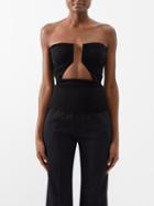 Rick Owens - Prong Cut-out Jersey Top - Womens - Black