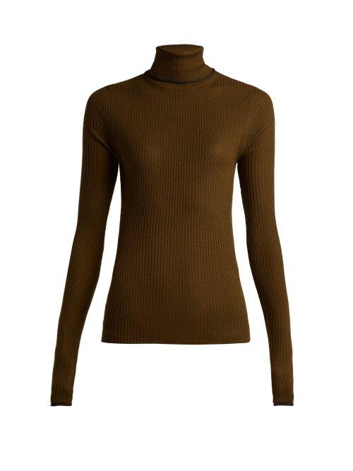 Matchesfashion.com Acne Studios - Roll Neck Wool Knit Sweater - Womens - Green