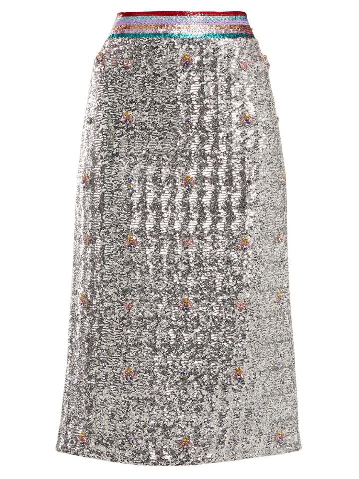 Mary Katrantzou Sigma Crystal-embellished Sequin Midi Skirt