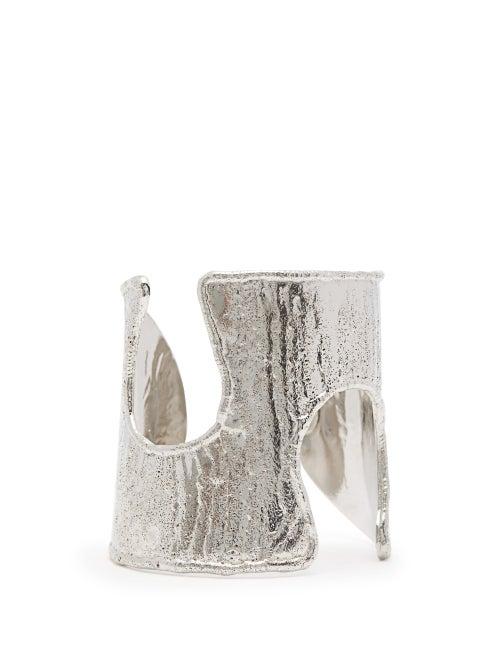 Matchesfashion.com Sylvia Toledano - Hammered Metal Cuff - Womens - Silver