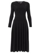 Norma Kamali - Cutout Flared Jersey Midi Dress - Womens - Black