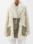 Raey - Inside Out Shearling Car Coat - Womens - Beige
