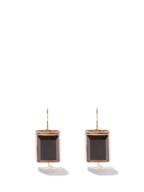 Dezso - Tiger's Eye & 18kt Rose-gold Earrings - Womens - Black
