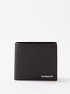 Burberry - Grained-leather Bi-fold Wallet - Mens - Black