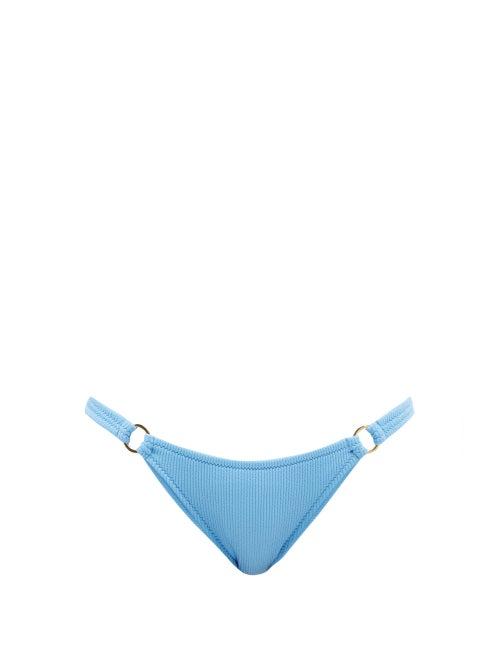 Melissa Odabash - Bari Crinkled-jersey Bikini Briefs - Womens - Blue